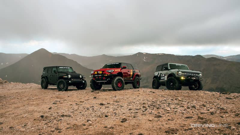 Jeep, Toyota and Ford reach the top of mount antero