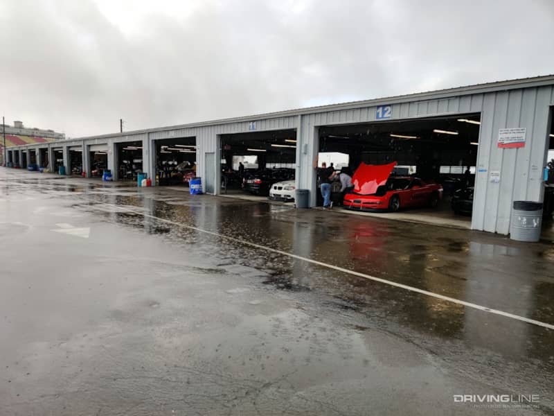 Rain soaked paddock at Watkins Glen International