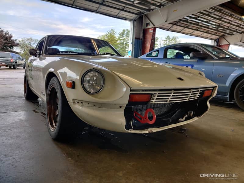Datsun 280Z in garage at WGI