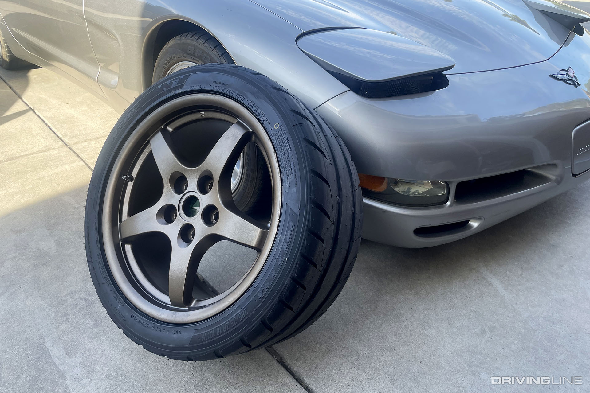 Nitto NT05 Tires mounted on C5 Corvette Magnesium Wheel