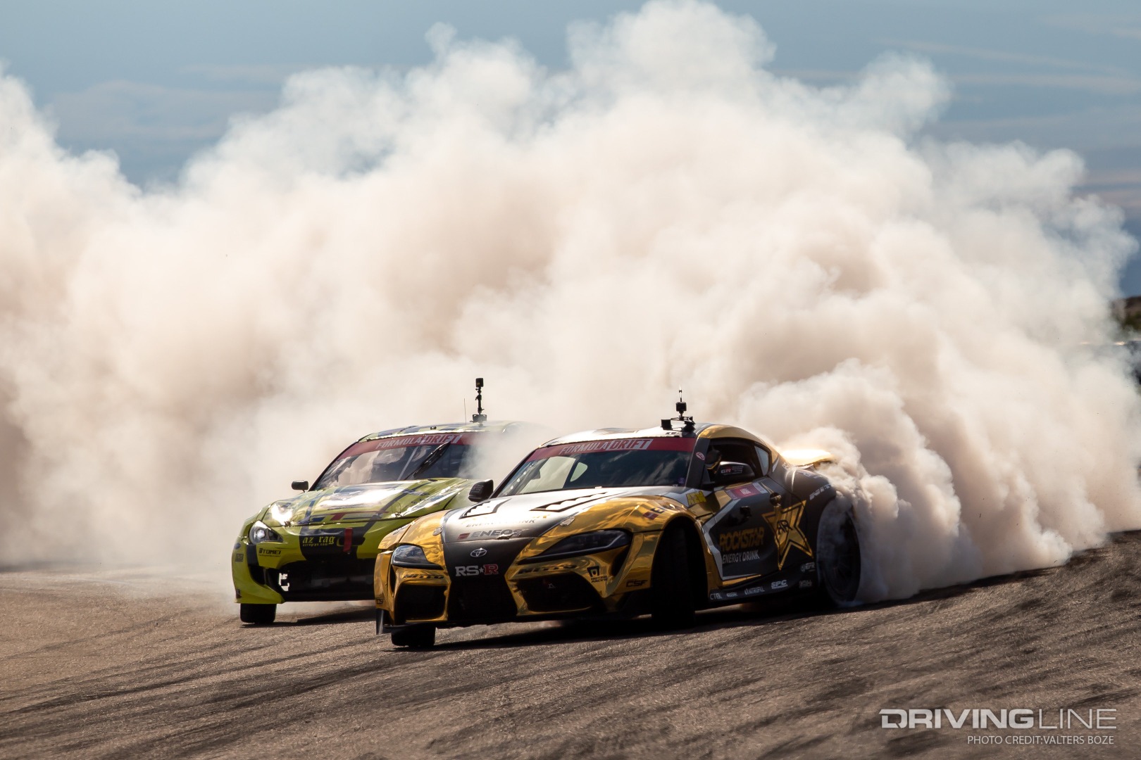 Fredric Aasbo tandem Drifting against Kazuya Taguchi at 2022 FDSLC