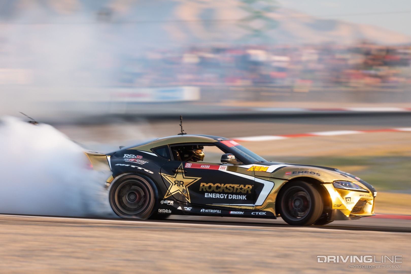 Fredric Aasbo in his Papadakis-Built Toyota Supra on Nitto NT555 G2 tires