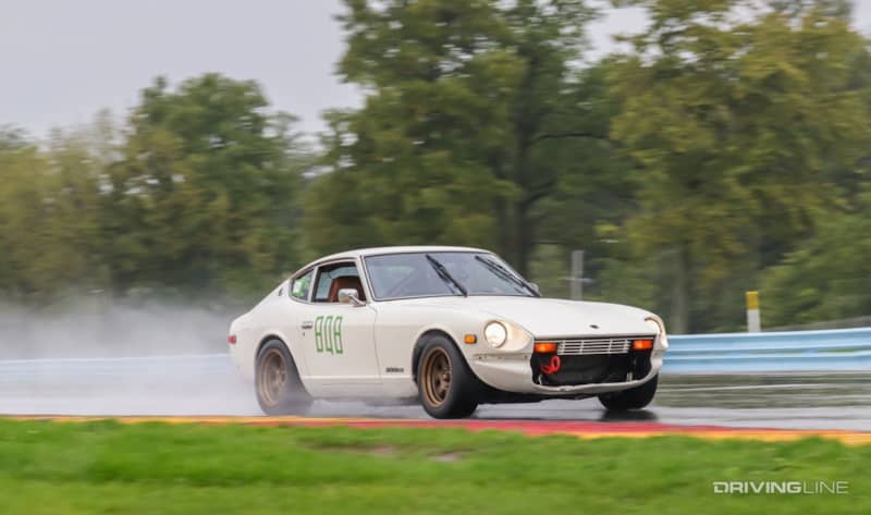 1978 Datsun 280Z in the wet at WGI on Nitto NT01