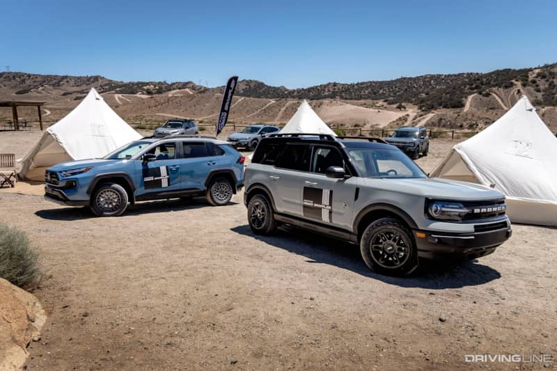 Ford Bronco Sport and Toyota RAV4 on Nitto Nomad Grappler CUV tires