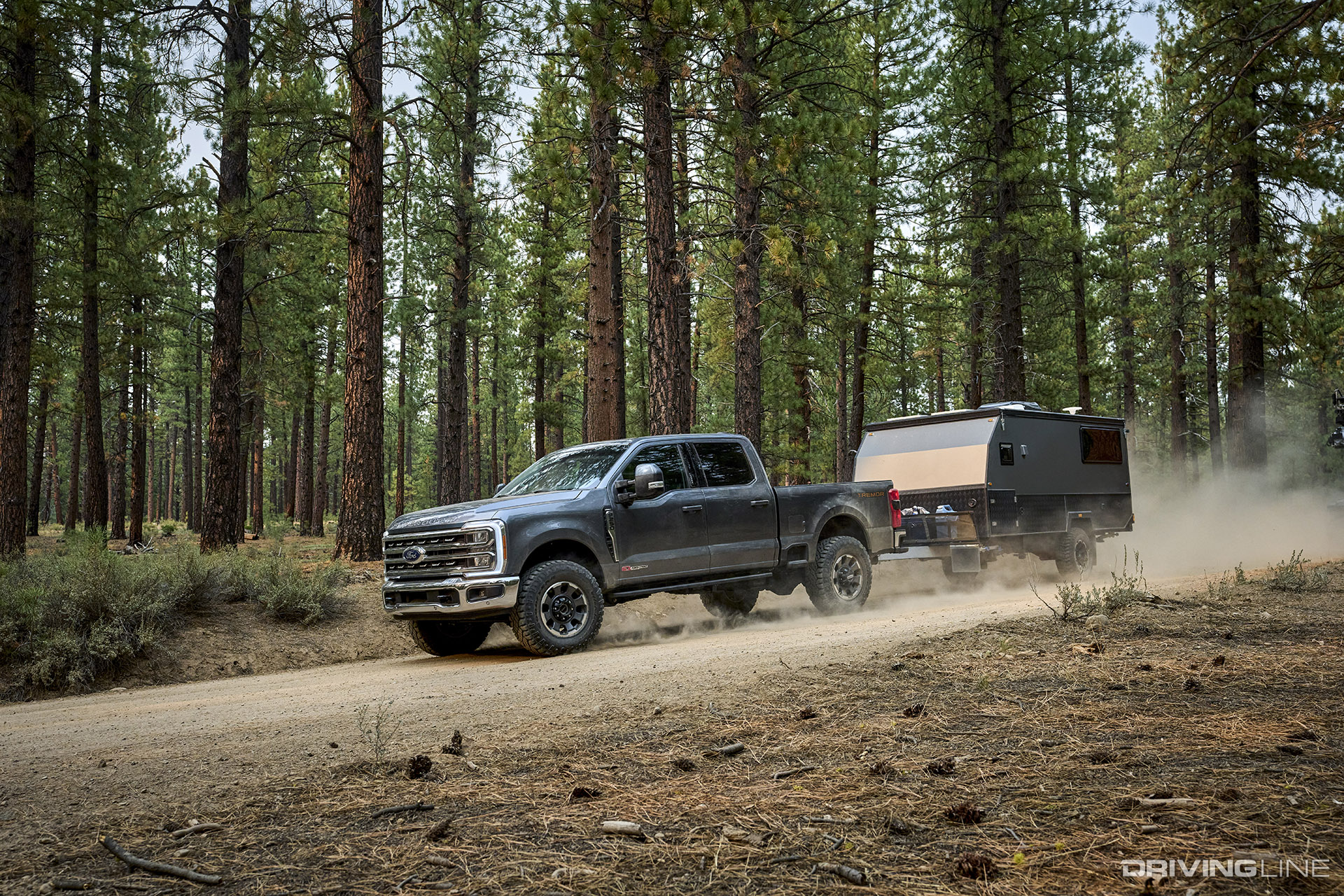 2023 Ford Super Duty Towing on Trail