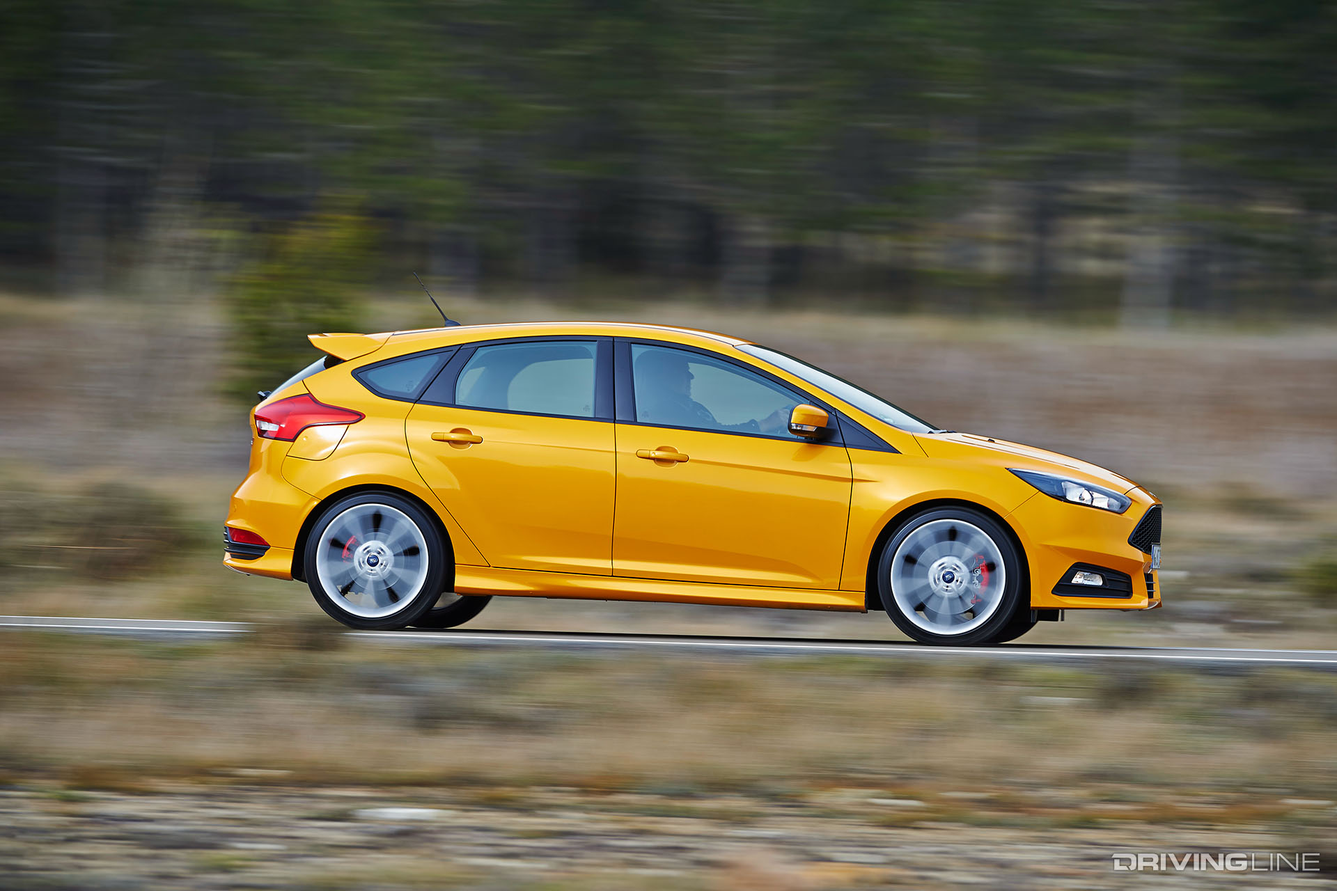 Ford Focus ST Yellow Side View