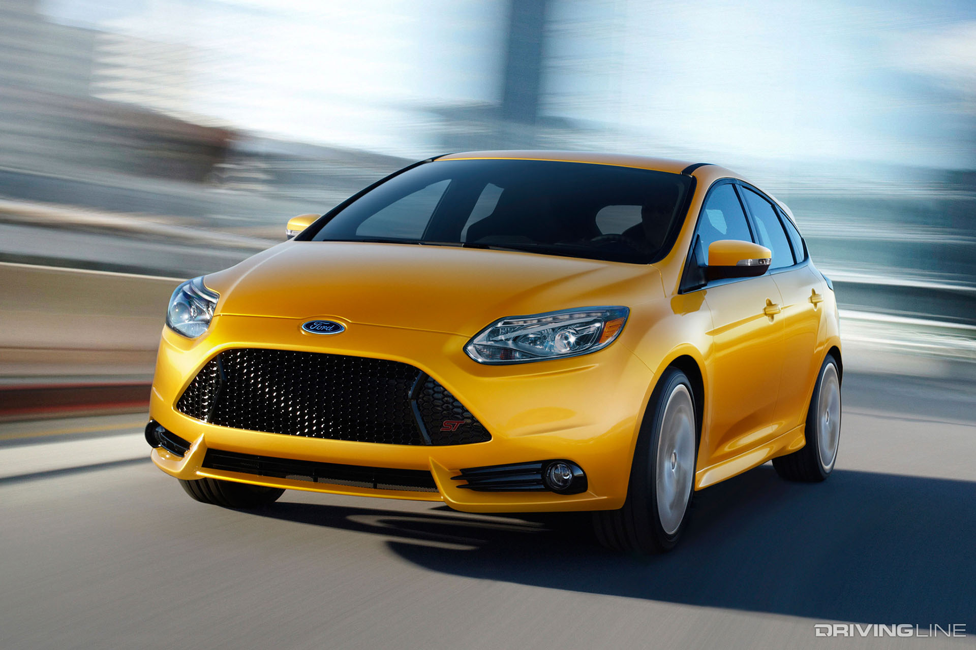Ford Focus ST Yellow Front View