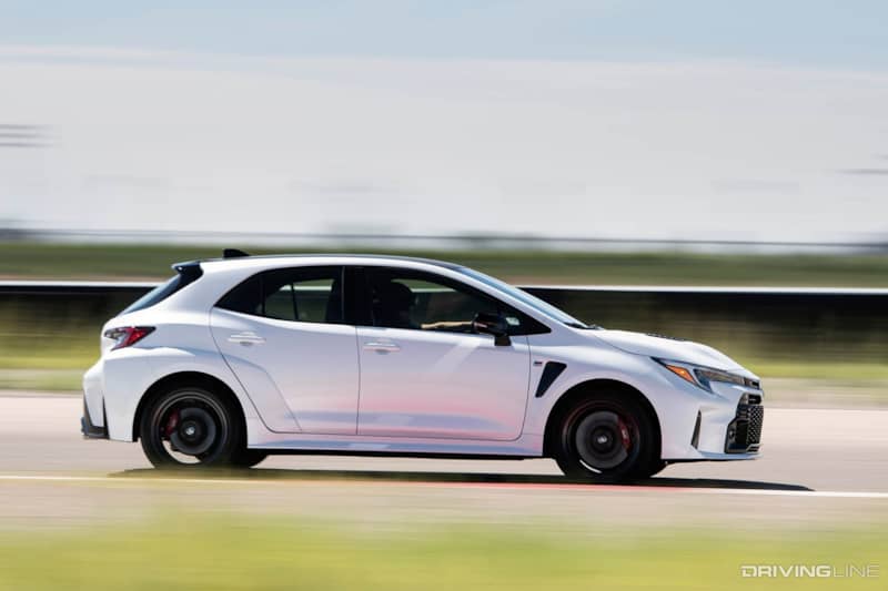 Toyota GR Corolla Side View on Track