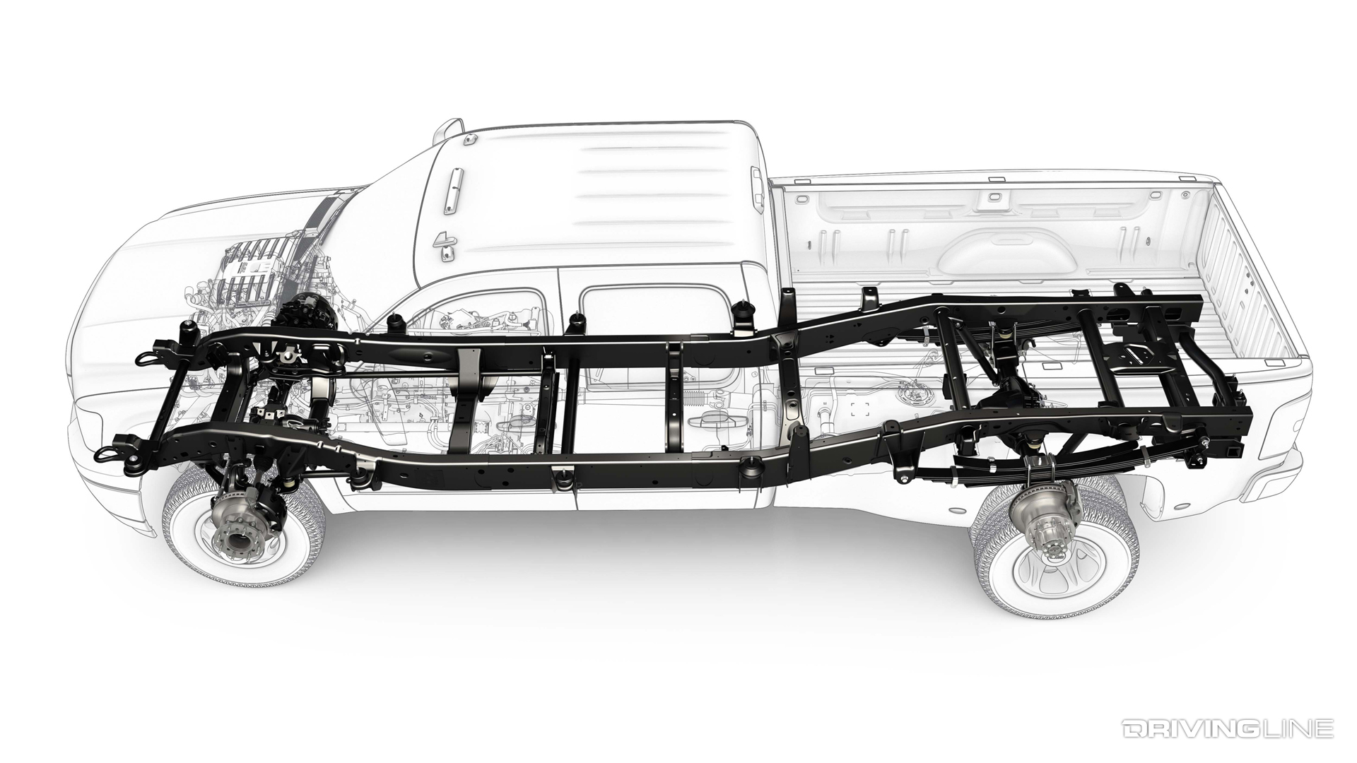GM HD 2011 Asymmetrical Leaf Spring Arrangement