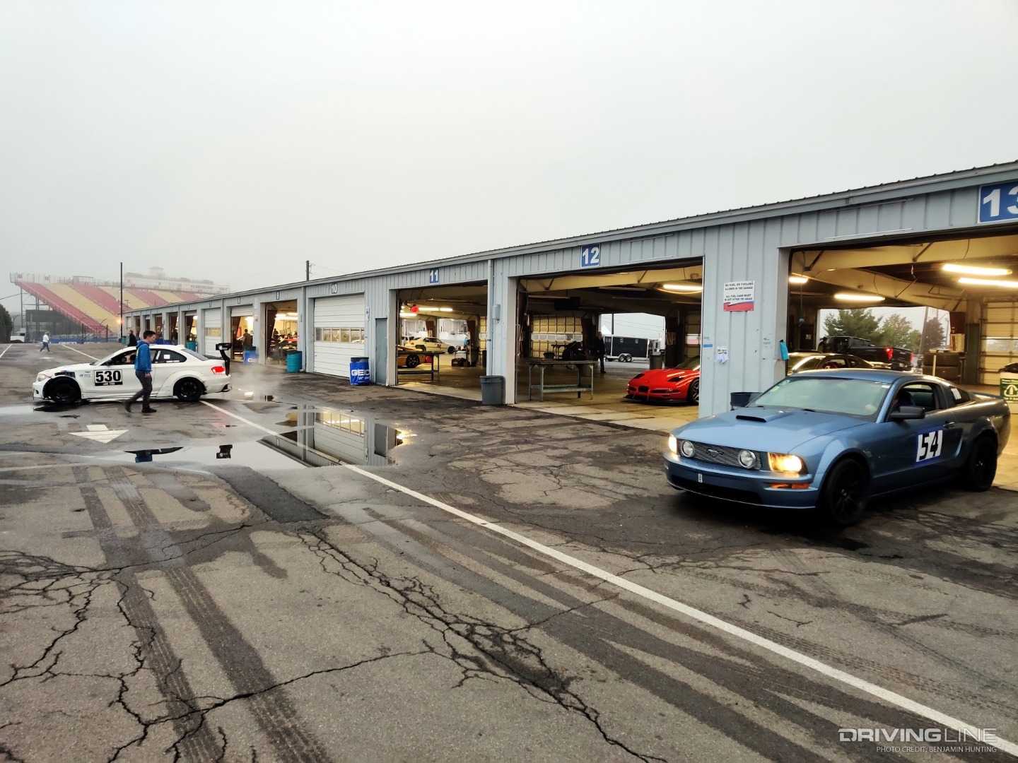 2005 Ford Mustang GT wet morning WGI