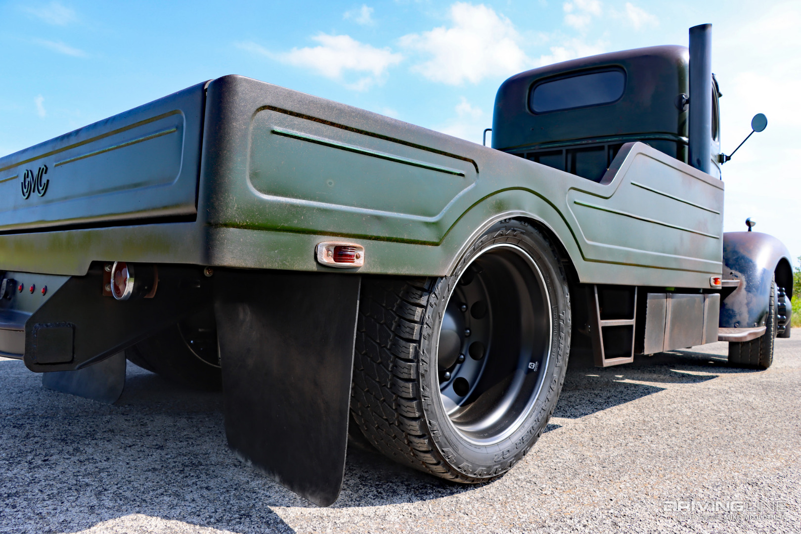 GMC Cab Over Engine Custom Flatbed passenger side rear view