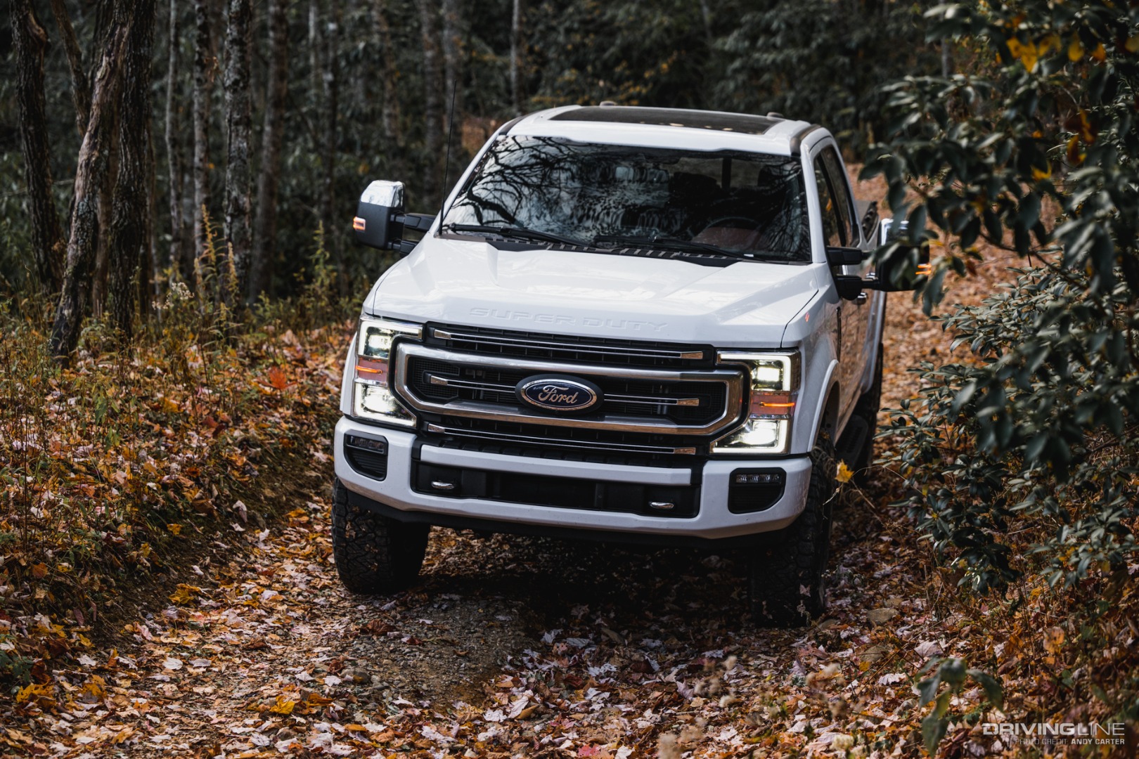 F250 Platinum Tremor on incline