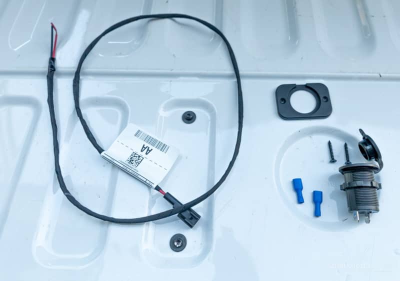 2022 Ford Maverick Hybrid XL Overland bed power outlet upgrade parts