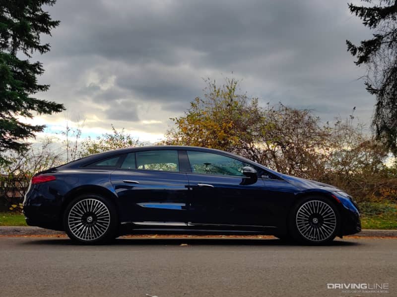 2022 Mercedes-Benz EQS 580 side profile trees