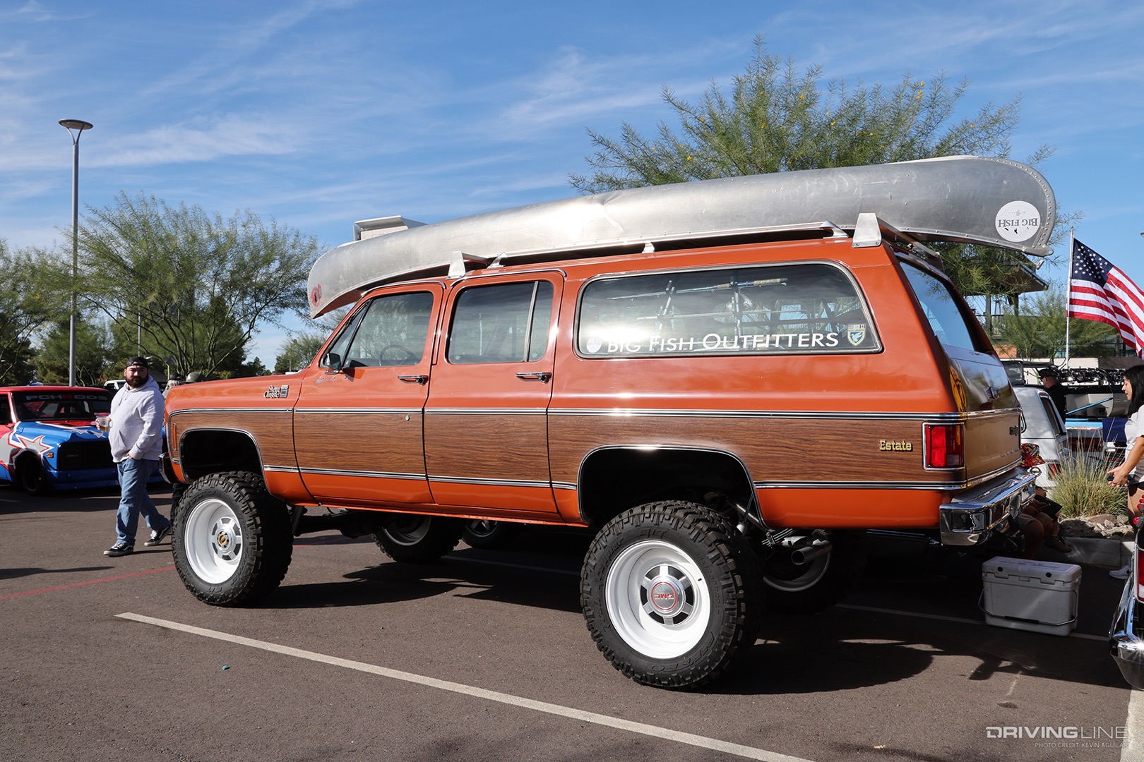 Rick Woolery's '76 GMC Suburban at Dino's Git Down 2022