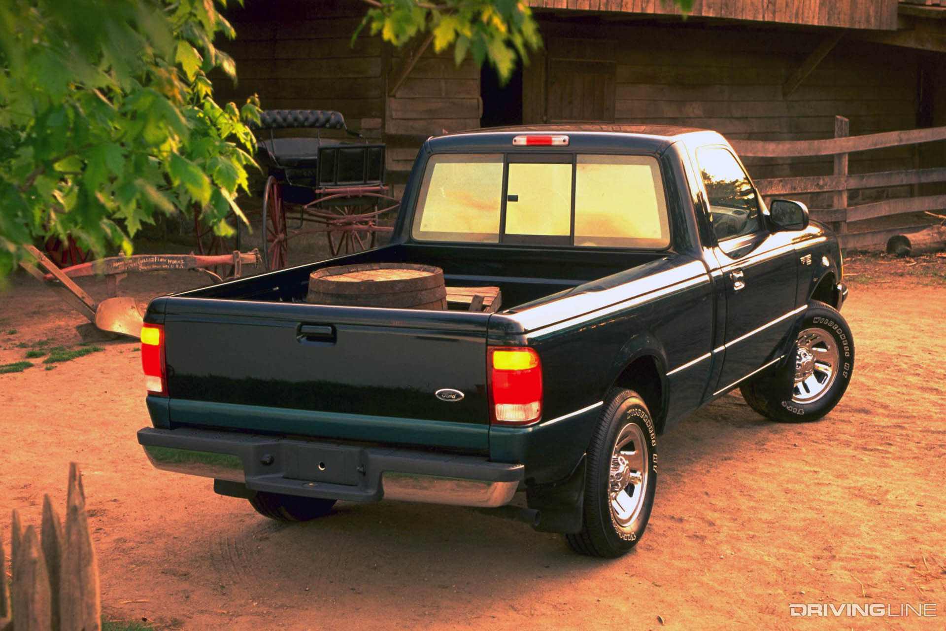 Ford Ranger Rear View Dark Green