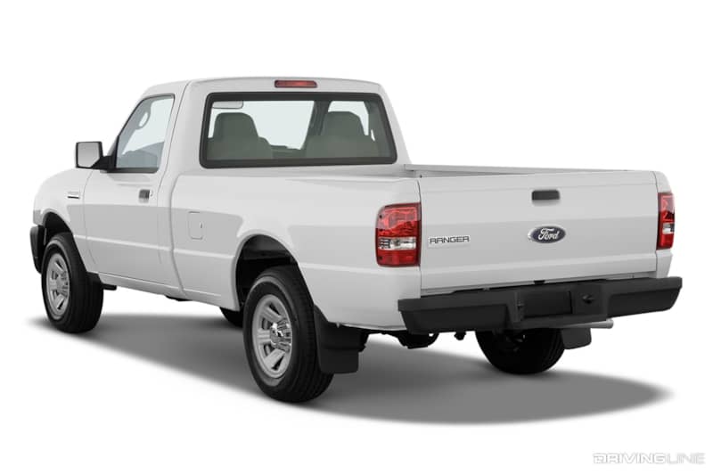 Third Gen Ford Ranger Rear View White