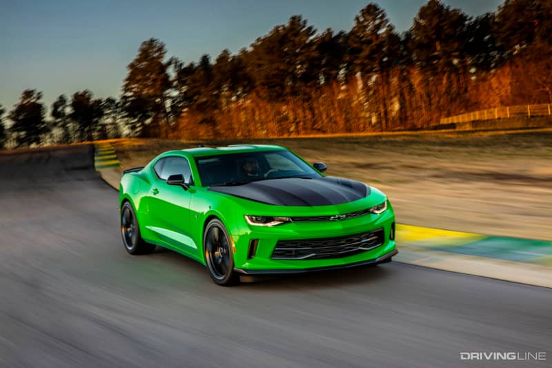 6th Camaro V6 1LE Green on Track