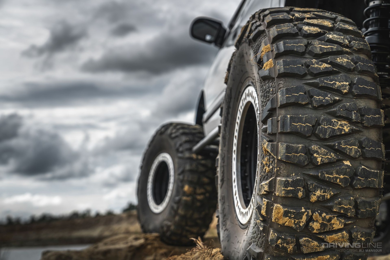 Nitto mud terrain tire close-up from rear
