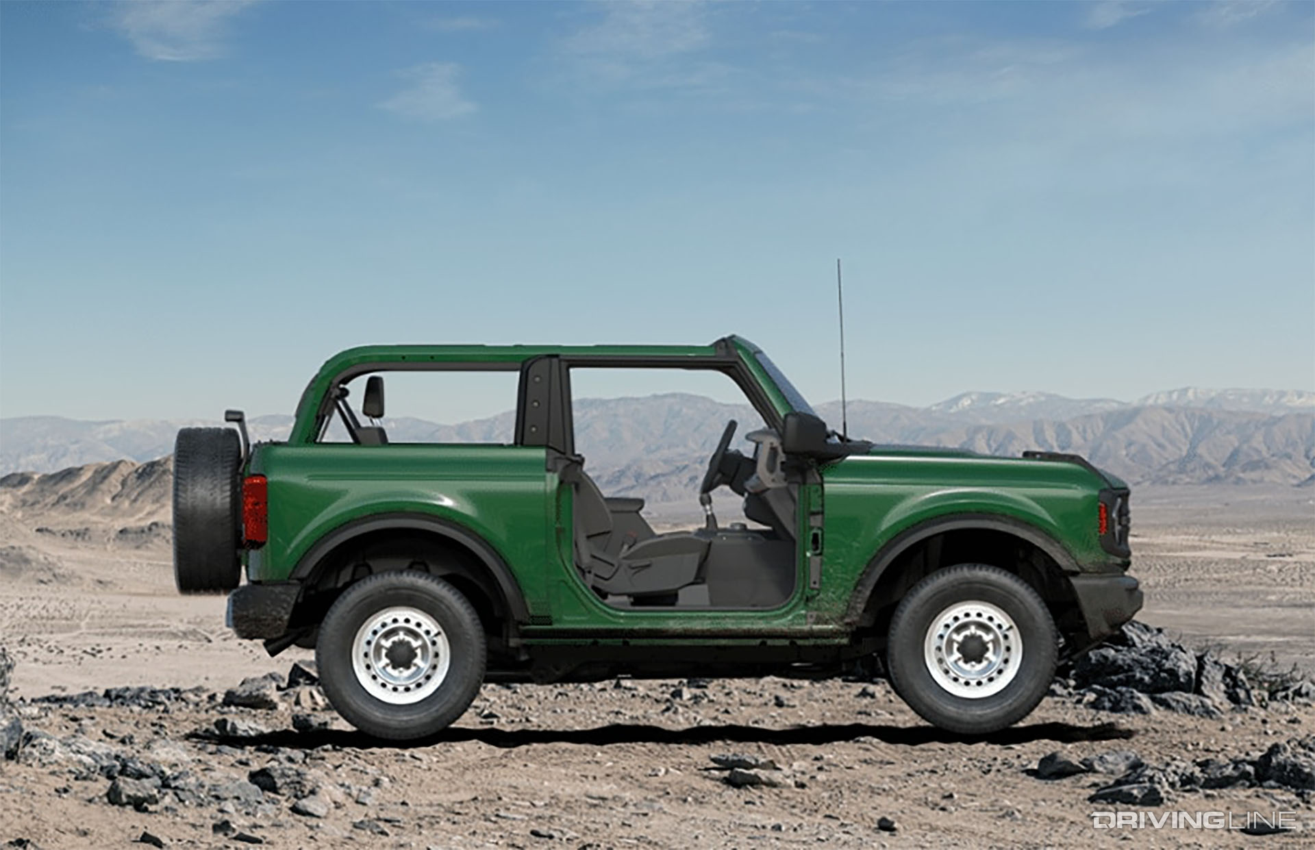 2023 Ford Bronco Two Door Green Side View