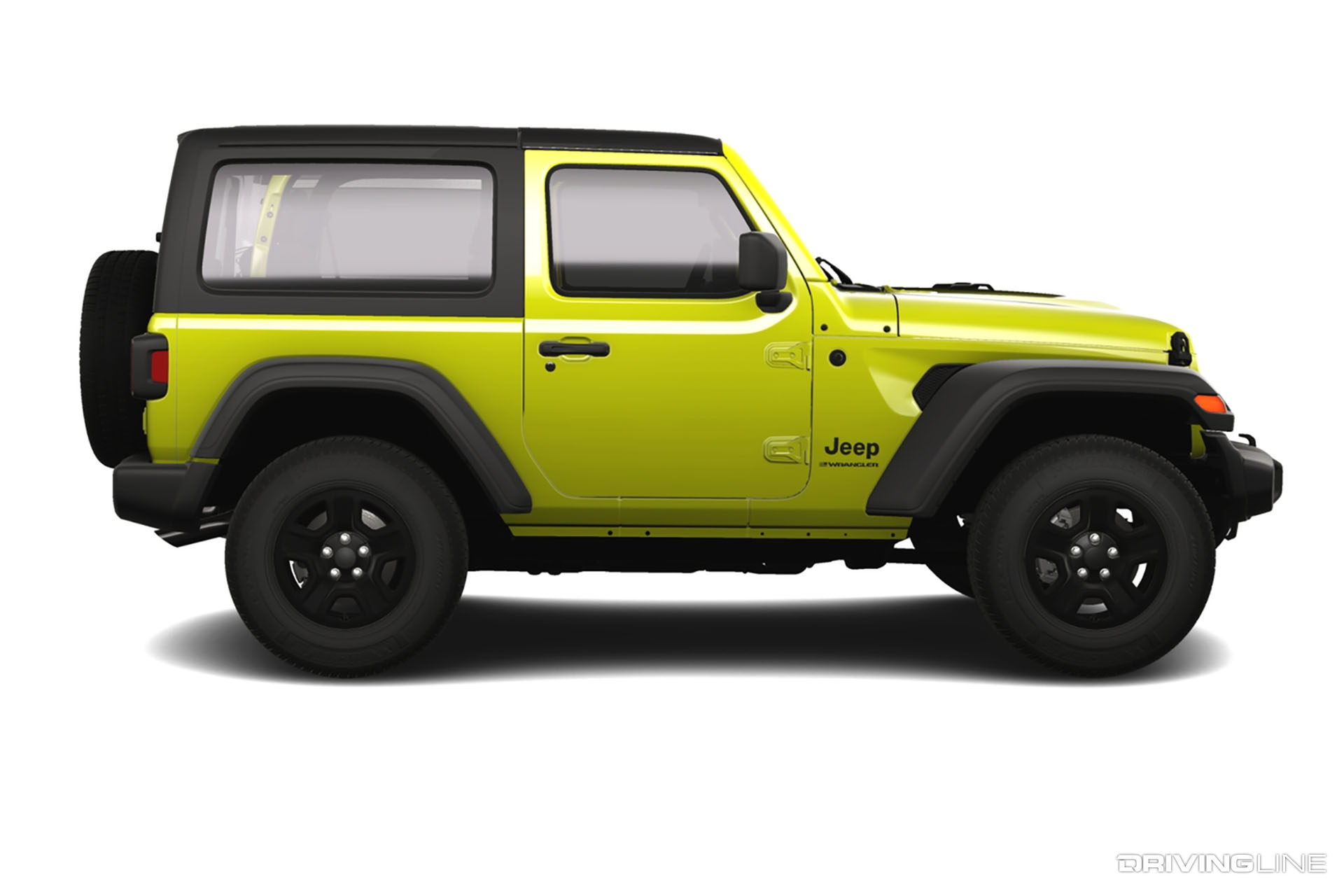 2023 Jeep Wrangler Side View Yellow