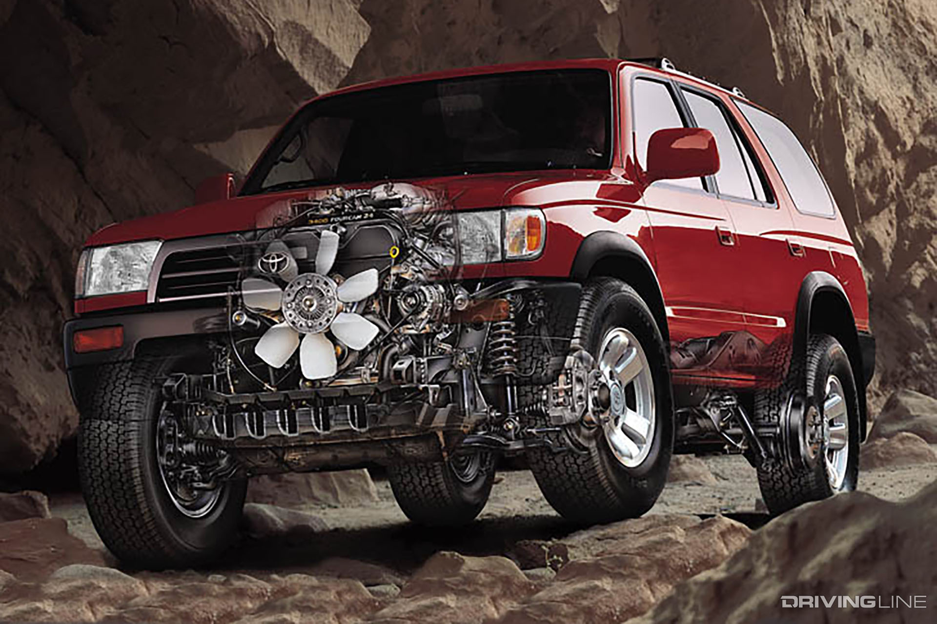 Third Gen Toyota 4Runner Cut Away Red
