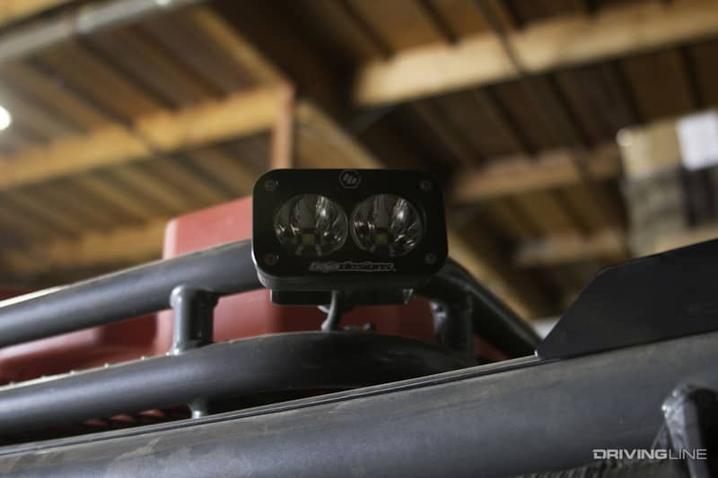 Small light on luggage rack