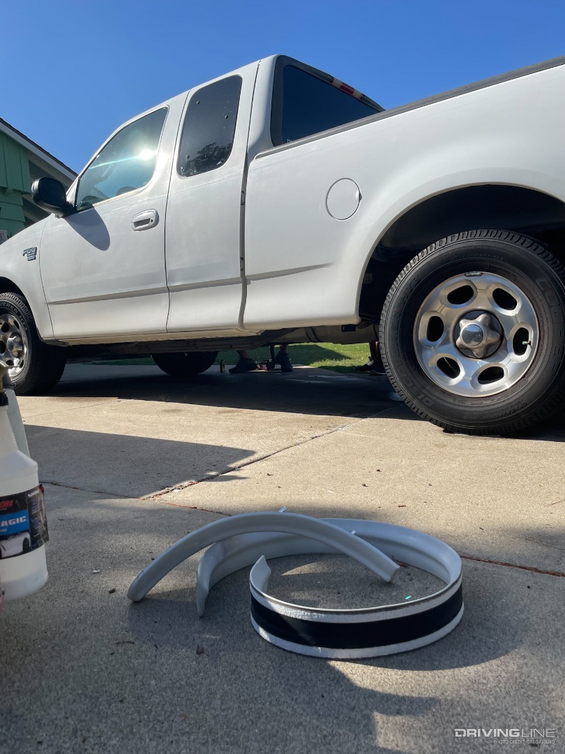 REmoving the rubber door bumper guards from the side of a 2000 Ford F-150 Truck