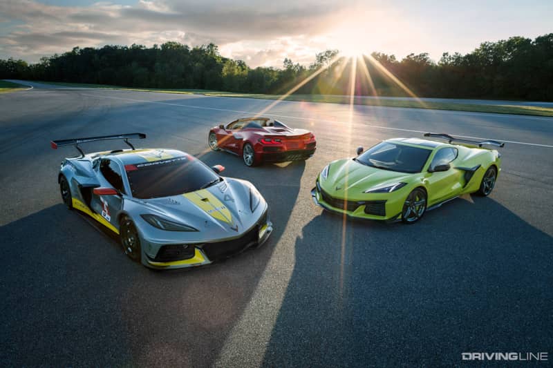 Corvette C8 Lineup Top View