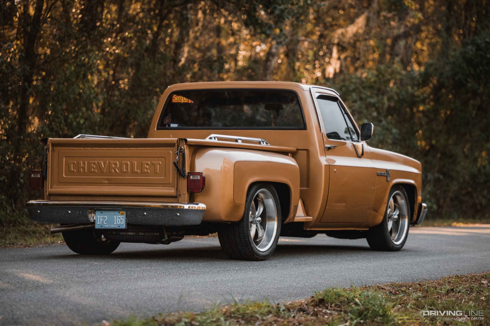 1986 Chevrolet C10 Stepside from rear