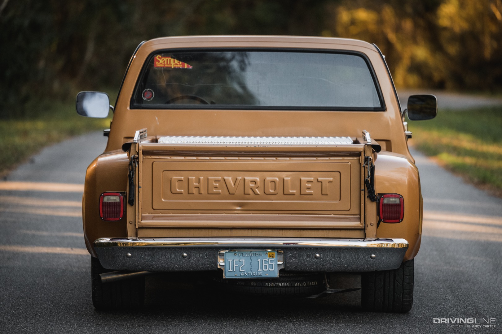 1986 Chevrolet C10 Stepside from rear