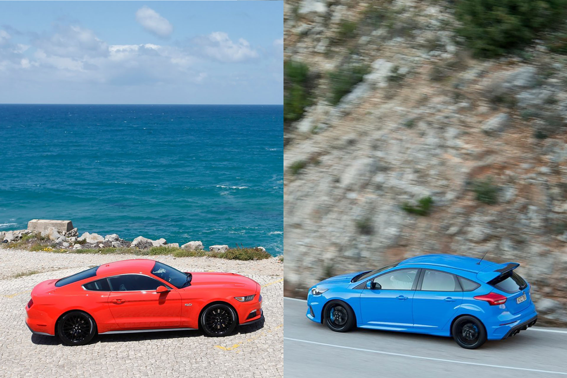 Ford Focus RS vs S550 Mustang GT