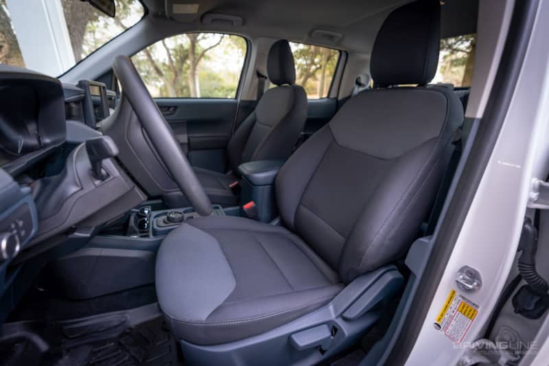 Driver seat of 2022 Ford Maverick XL Hybrid Review