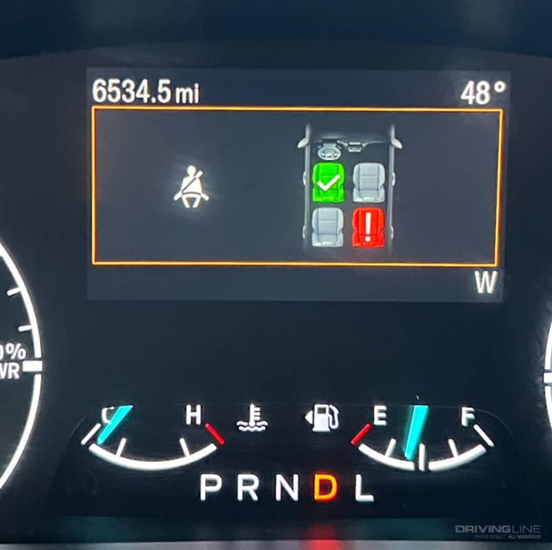 belt monitor in 2022 Ford Maverick XL Hybrid