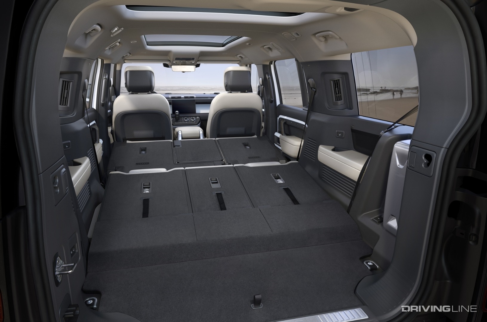 2023 Land Rover Defender 130 seats folded flat