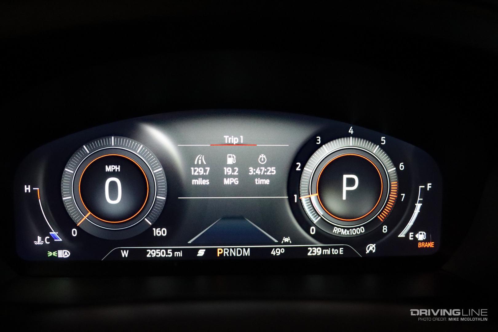 Ford Sport Drive Mode Digital Gauge Cluster