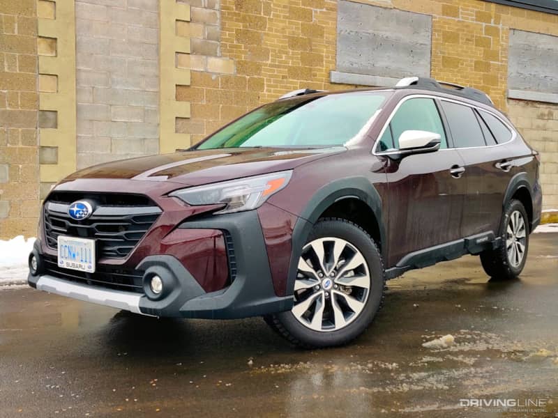 2023 Subaru Outback front 3/4 in front of building