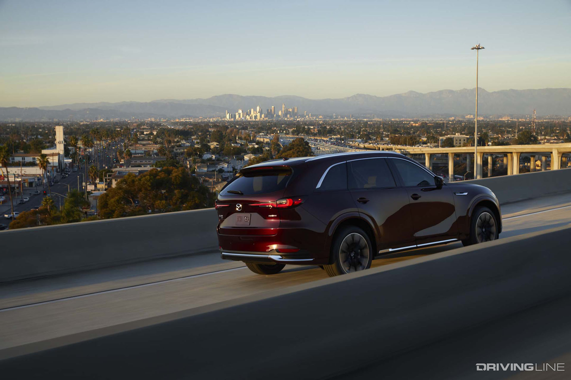 Mazda CX-90 on Freeway