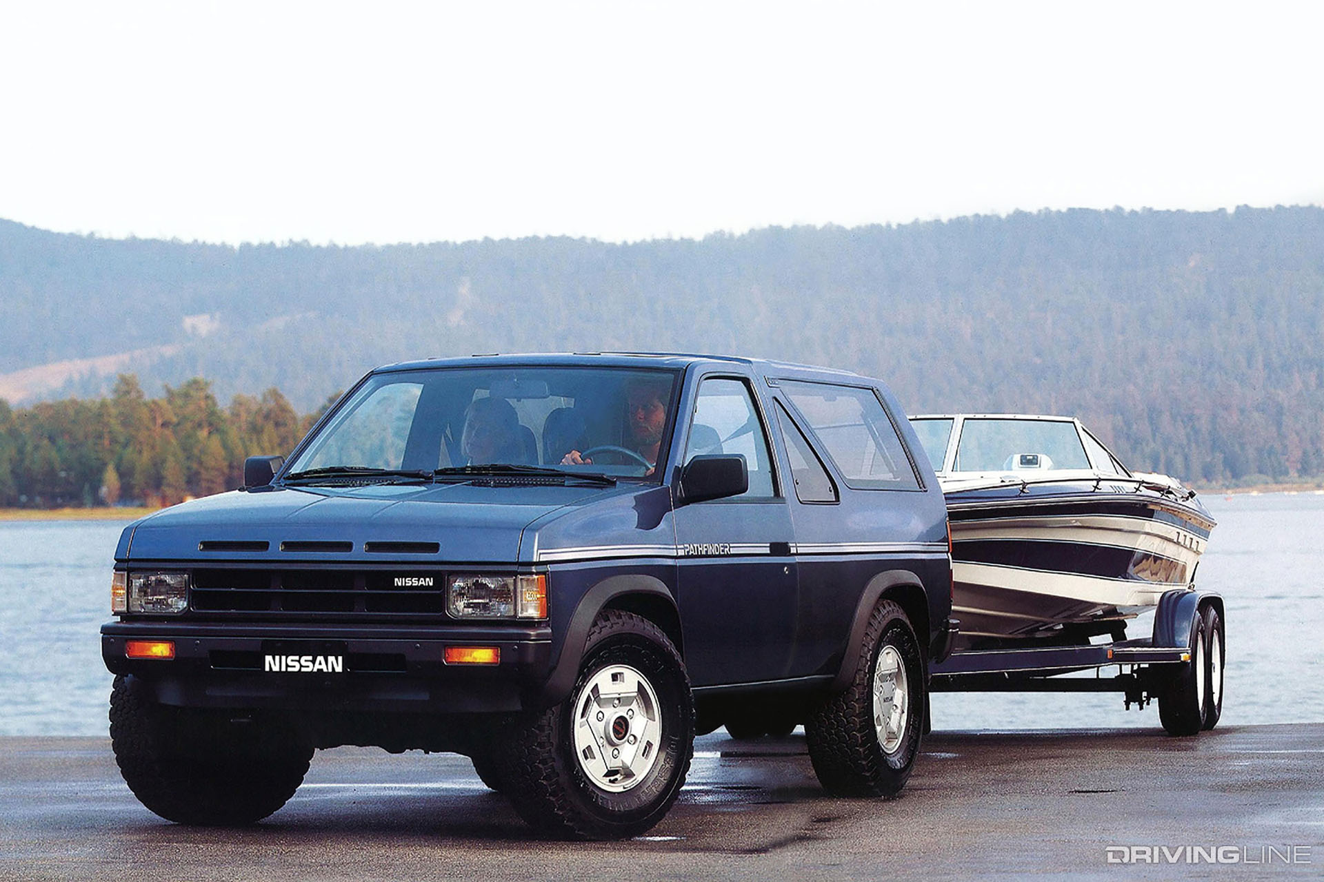 First Gen Nissan Pathfinder Towing Boat