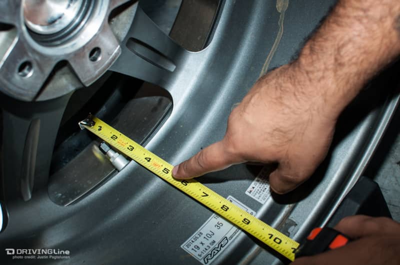 Wheel backspacing