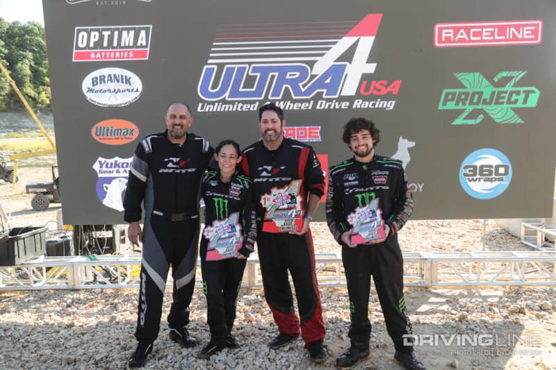 Race results of 2023 Ultra4 Disney, Ok: 1.Bryon Crofts, 2. Bailey Campbell and co-driver, 3. Wayland Campbell