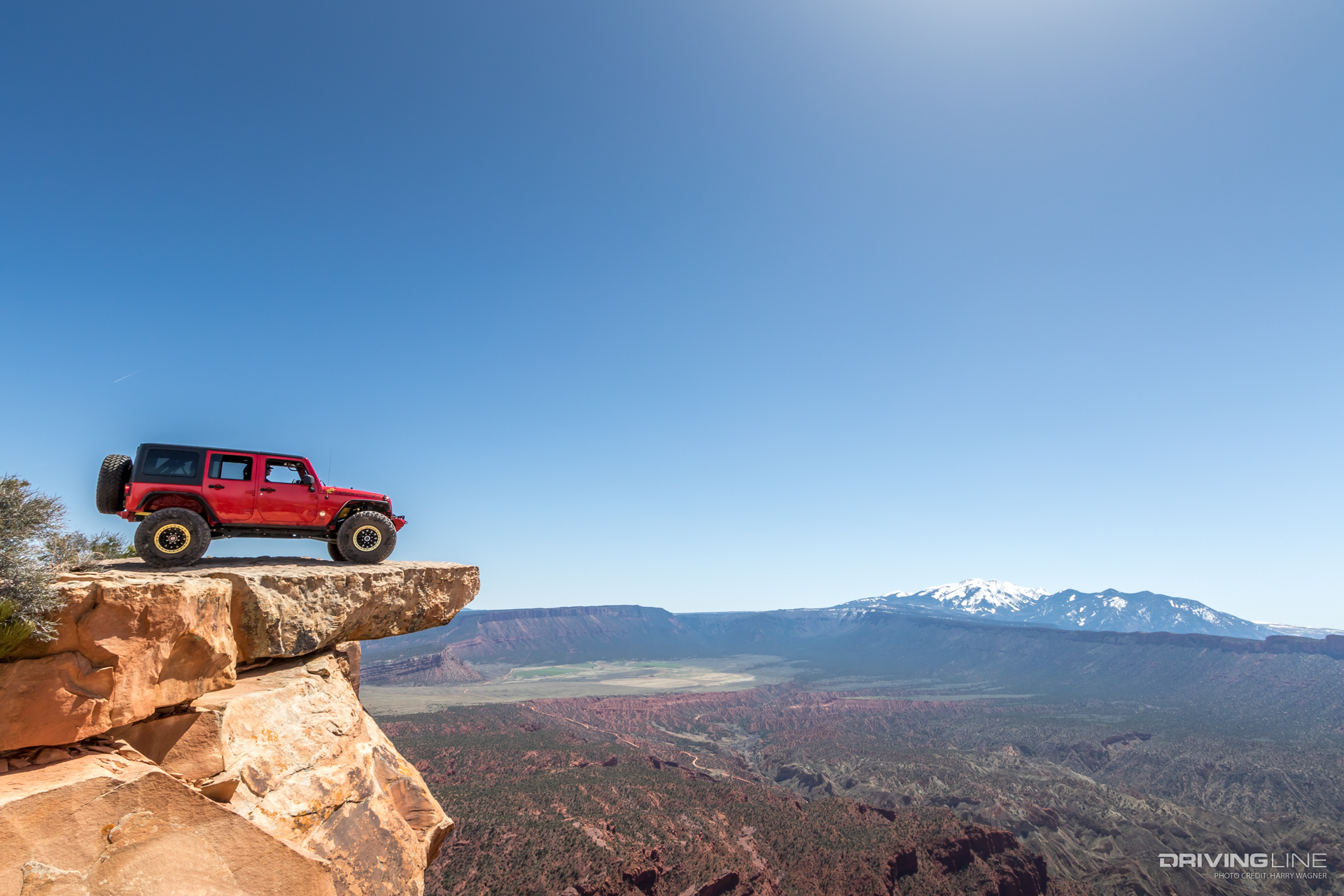 Jeep on Top of the world trail in Moab