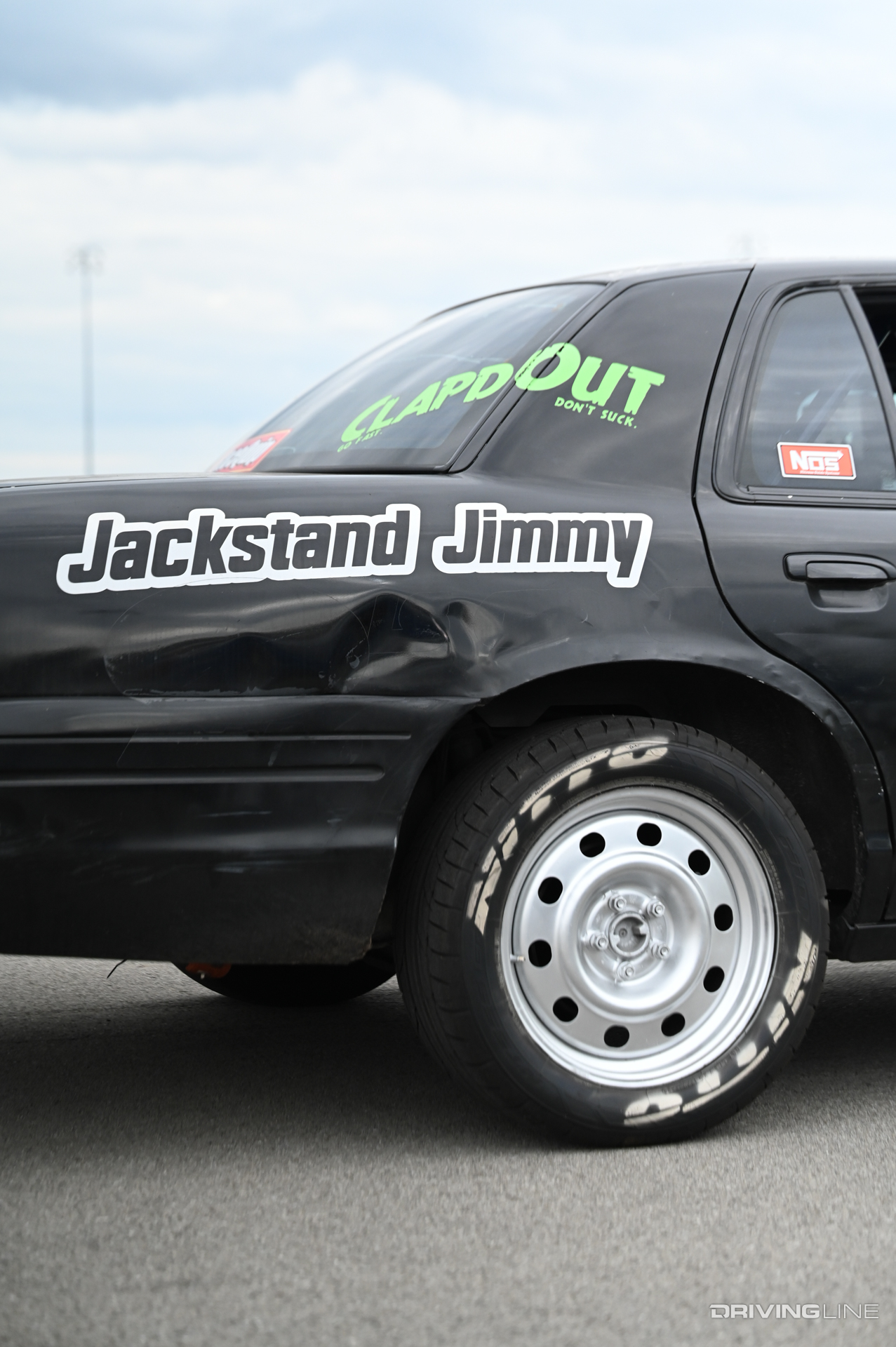Jackstand Jimmy's Crown Vic on Nitto NT555 G2 tires