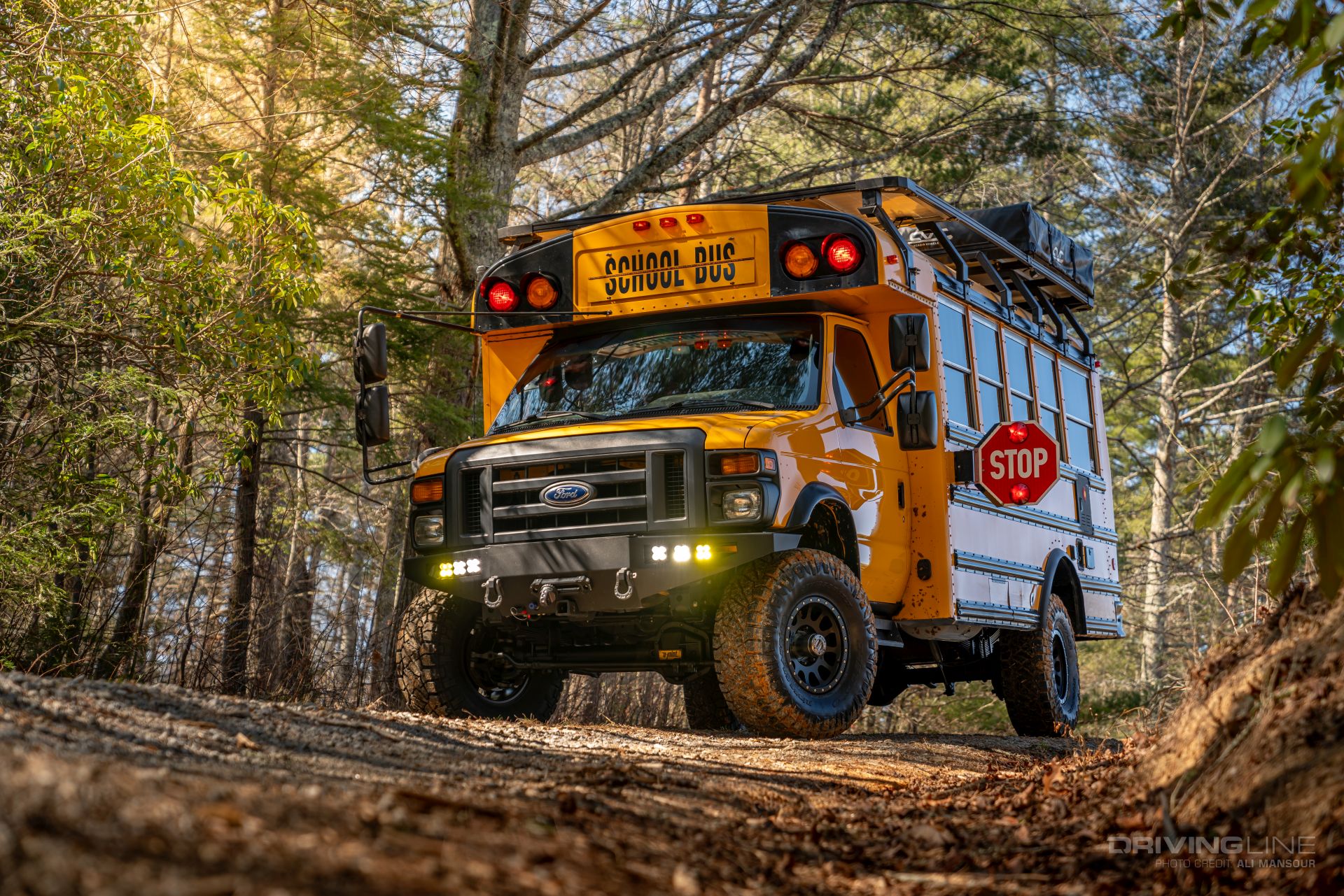 2013 Ford E-450 4x4 School Bus on 37's Nitto Ridge Grapplers Ujoint Offroad