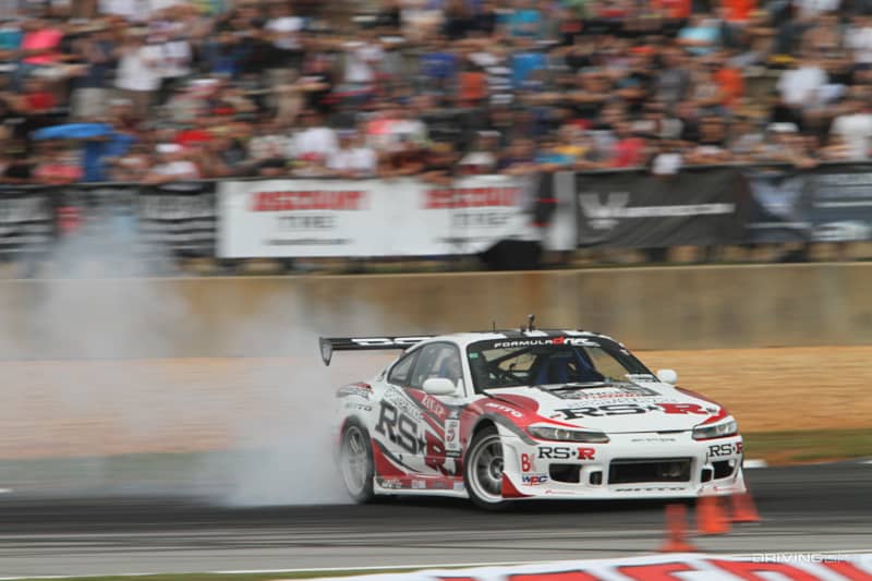 The RS*R Nissan S15 used a turbocharged VQ35 engine in 2012, with around 700hp to the wheels
