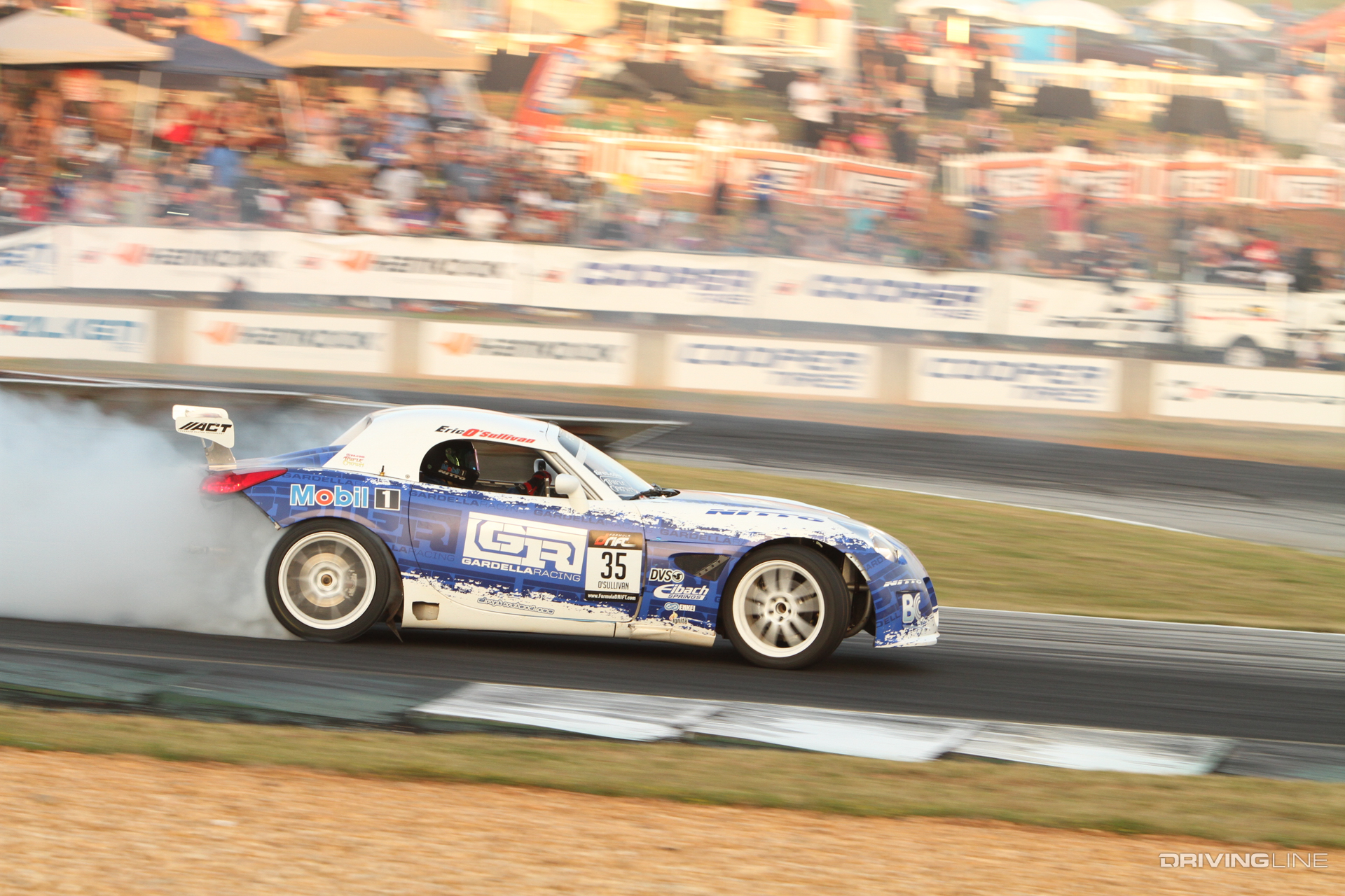 Eric O'Sullivan drove a Pontiac Solstice in 2011, which was the first year of the tire-to-weight ratio rule in Formula Drift