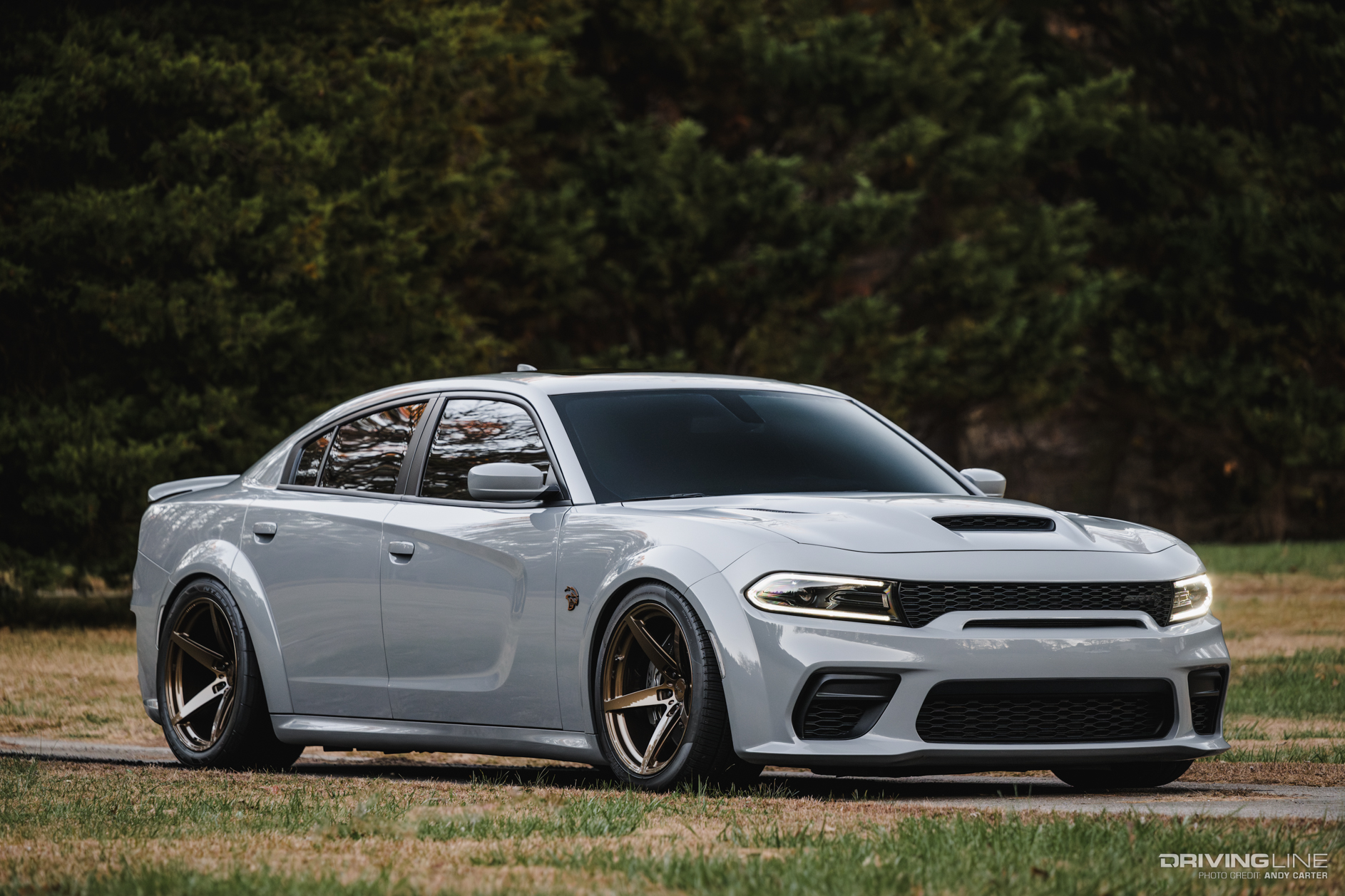 Front of 2022 Dodge Charger Hellcat with NT555 RII tires