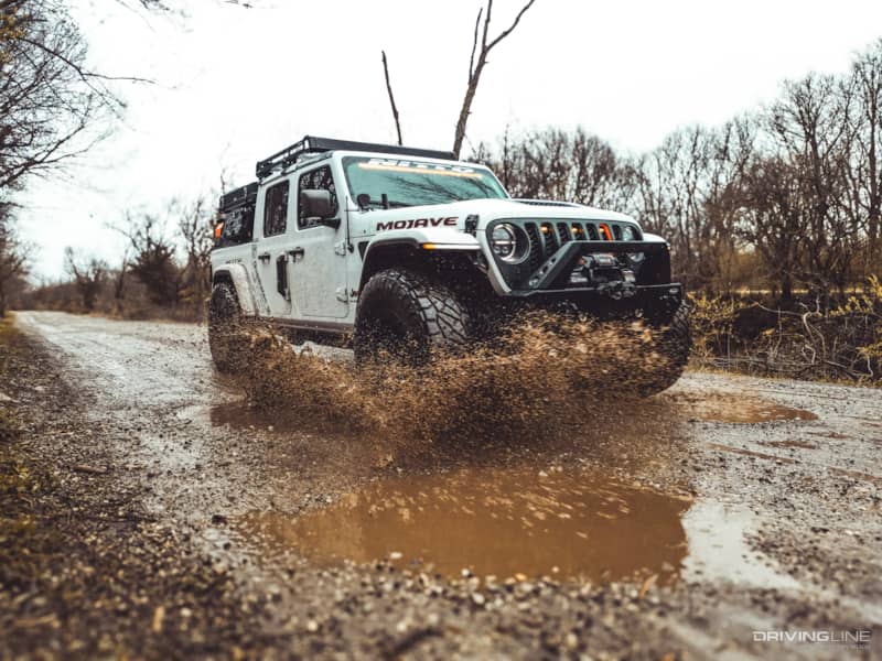 Artic Mojave Jeep Gladiator in Mud