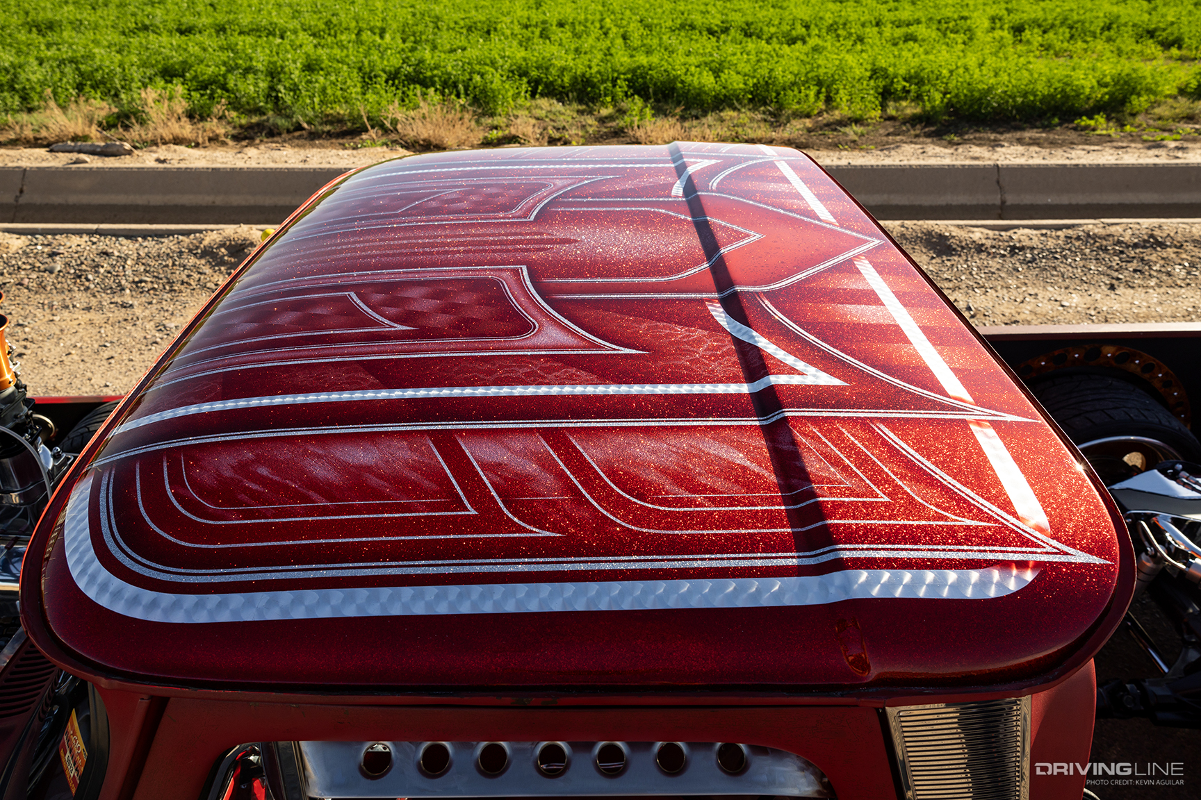 Custom painted roof of Dave Schneider's '65 Chevy C10