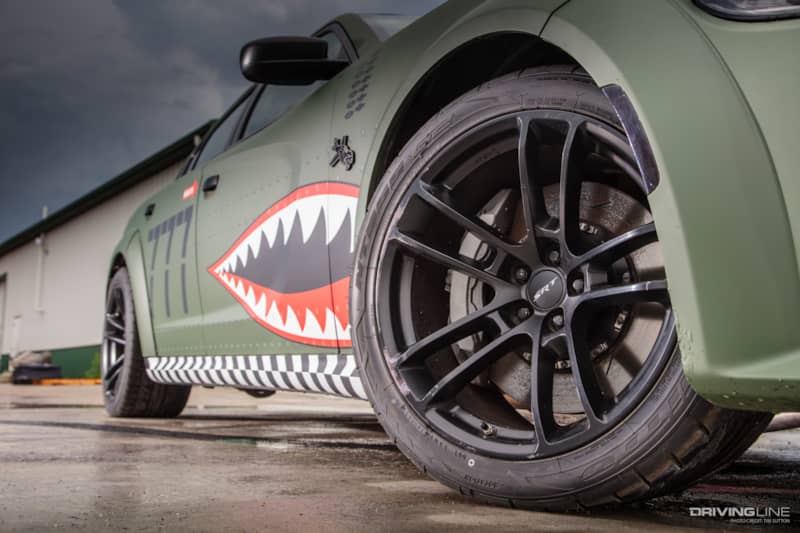 Nitto NT555 G2 tires on Westen Champlan's Dodge Charger Hellcat